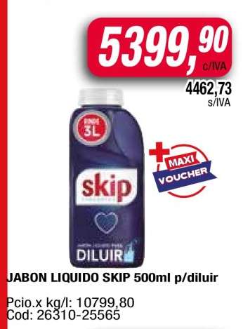 JABON LIQUIDO SKIP 500ml p/diluir