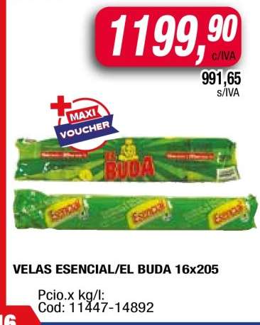 VELAS ESENCIAL/EL BUDA 16x205