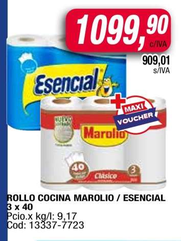 ROLLO COCINA MAROLIO / ESENCIAL 3 x 40