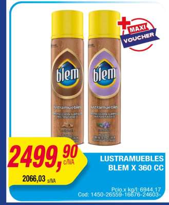 Lustramuebles Blem x 360 CC