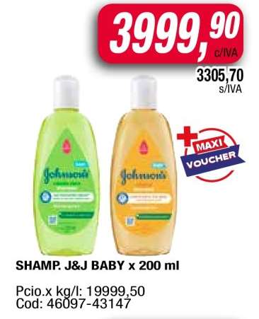 SHAMP. J&J BABY x 200 ml