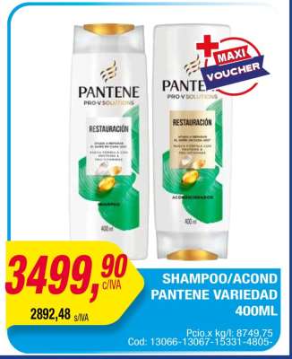 Shampoo/Acondicionador Pantene Variedad 400ml