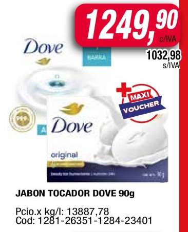 JABON TOCADOR DOVE 90g