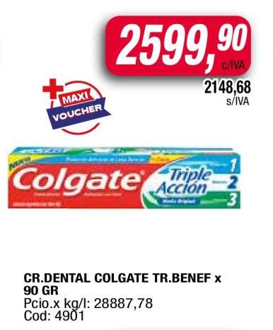 CR.DENTAL COLGATE TR.BENEF x 90 GR