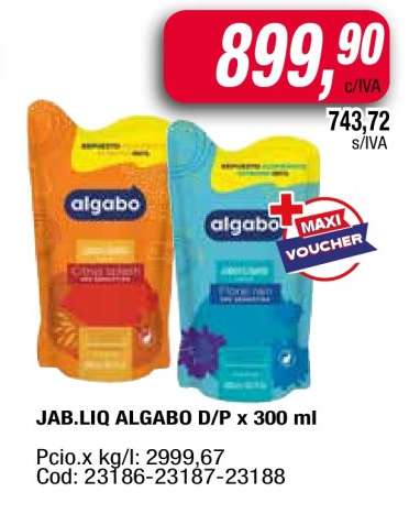 JAB.LIQ ALGABO D/P x 300 ml