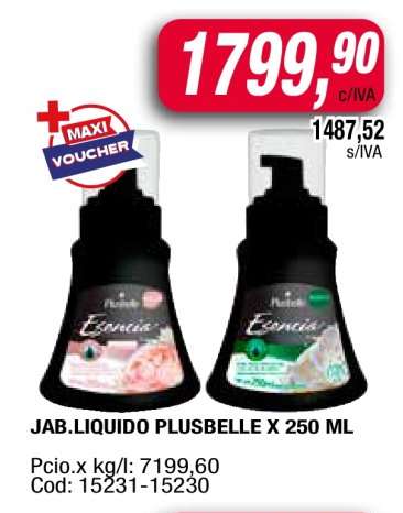 JAB.LIQUIDO PLUSBELLE X 250 ML