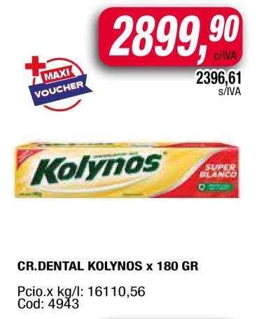 CR.DENTAL KOLYNOS x 180 GR