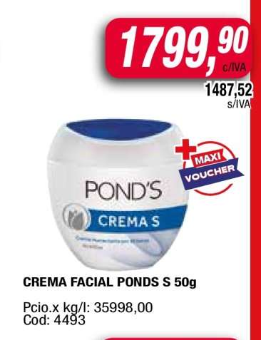 CREMA FACIAL PONDS S 50g