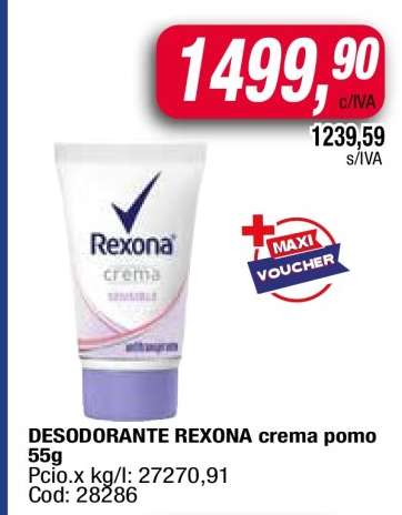 DESODORANTE REXONA crema pomo 55g