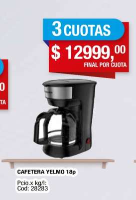 CAFETERA YELMO 18p