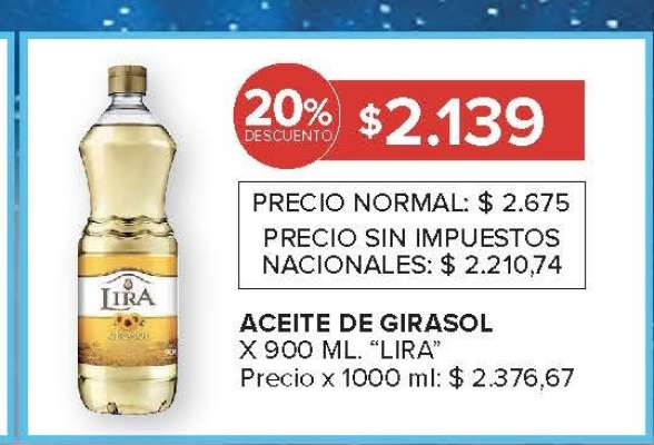aceite de girasol lira