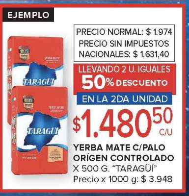 Yerba Mate c/Palo Origen Controlado