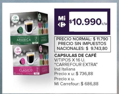 Cápsulas de Café Carrefour Extra
