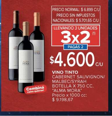 Vino tinto ALMA MORA
