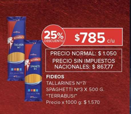 Fideos Tallarines N°7 / Spaghetti N°3