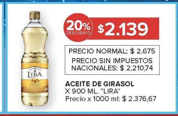aceite de girasol lira
