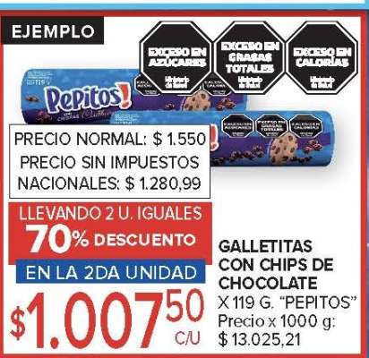 Galletitas con chips de chocolate