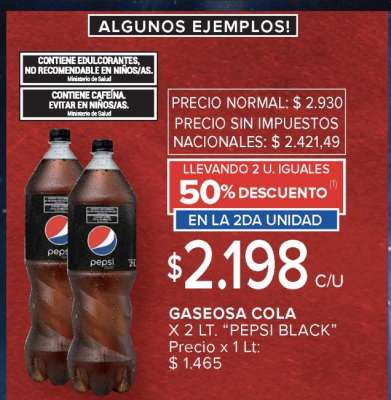 Gaseosa Cola Pepsi Black