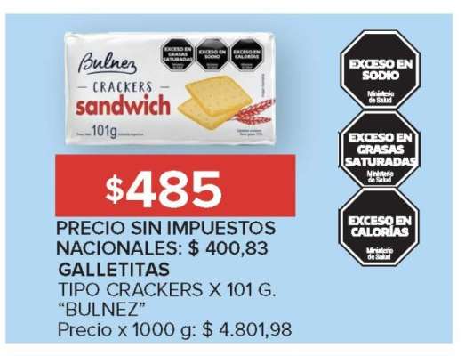 Galletitas Tipo Crackers x 101 g 'Bulnez'