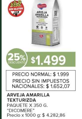 ARVEJA AMARILLA TEXTURIZDA