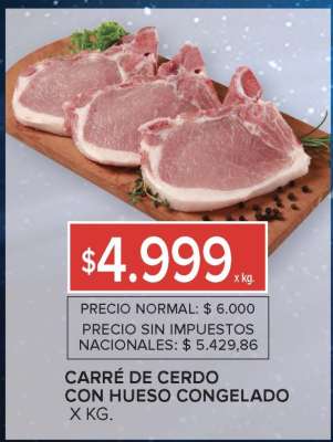 CARRE DE CERDO CON HUESO CONGELADO