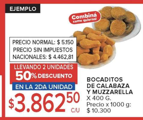 Bocaditos de Calabaza y Muzzarella