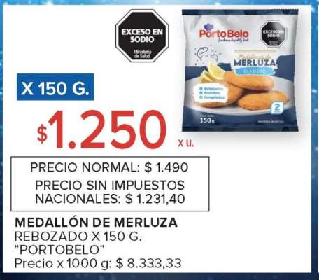 Medallón de Merluza Rebozado x 150 g 'Portobelo'
