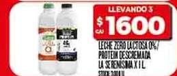 Leche Zero Lactosa 0%/Protein Descremada La Serenísima x 1 L