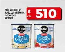Yogur Batido Fortificado Vainilla Gran Compra x 200g