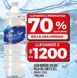 Agua Mineral Sin Gas Villa del Sur x 2.25 L