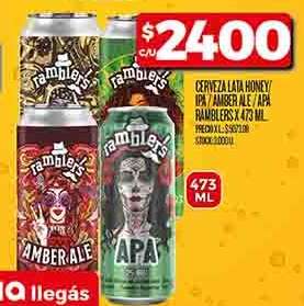 Cerveza Lata Honey/IPA/Amber Ale/APA Ramblers