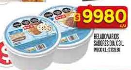 Helado Varios Sabores DIA x 3 L