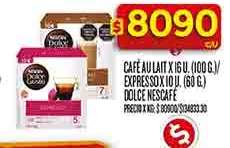 Café au Lait x 16 u. / Expresso x 10 u. Dolce Nescafé