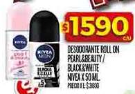 Desodorante Roll On Pearl & Beauty / Black & White Nivea