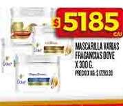 MASCARILLA VARIAS FRAGANCIAS DOVE X 300 G