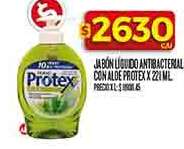Jabón Líquido Antibacterial con Aloe Protex x 221 ml