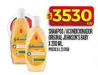 Shampoo / Acondicionador Original Johnson's Baby x 200 ml