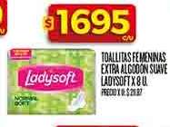 Toallitas Femeninas Extra Algodón Suave Ladysoft x 8 U.