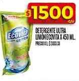 Detergente Ultra Limón Ecovita 450 ml