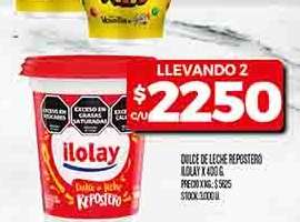 Dulce de Leche Repostero Ilolay x 400 g