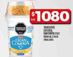 Yogur Entero con Cereal Gran Compra x 154 g