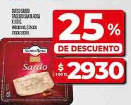 Queso Sardo Trozado Santa Rosa x 100 g
