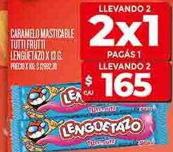 Caramelo Masticable Tutti Frutti Lenguetazo x 13 g