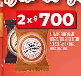 Alfajor Chocolate Negro / Dulce de Leche Sol Serrano