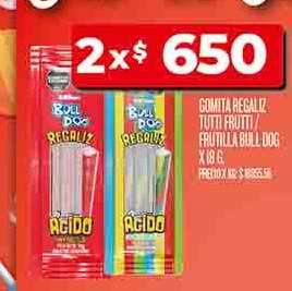 Gomita Regaliz Tutti Frutti/Frutilla Bull Dog x 18 g