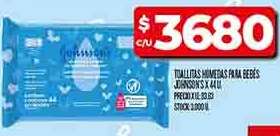 Toallitas Húmedas para Bebés Johnson's x 44 u