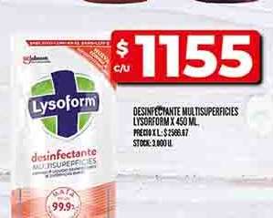 Desinfectante Multisuperficies Lysoform x 450 ml