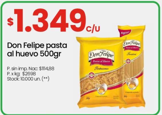 Don Felipe pasta al huevo 500gr