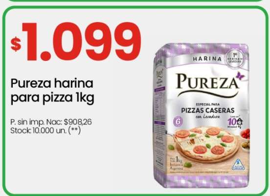 Pureza harina para pizza 1kg