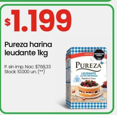 Pureza harina leudante 1kg